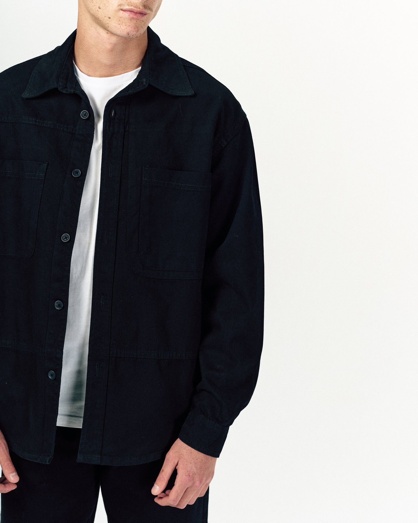 LOW FOLD JACKET-BLACK