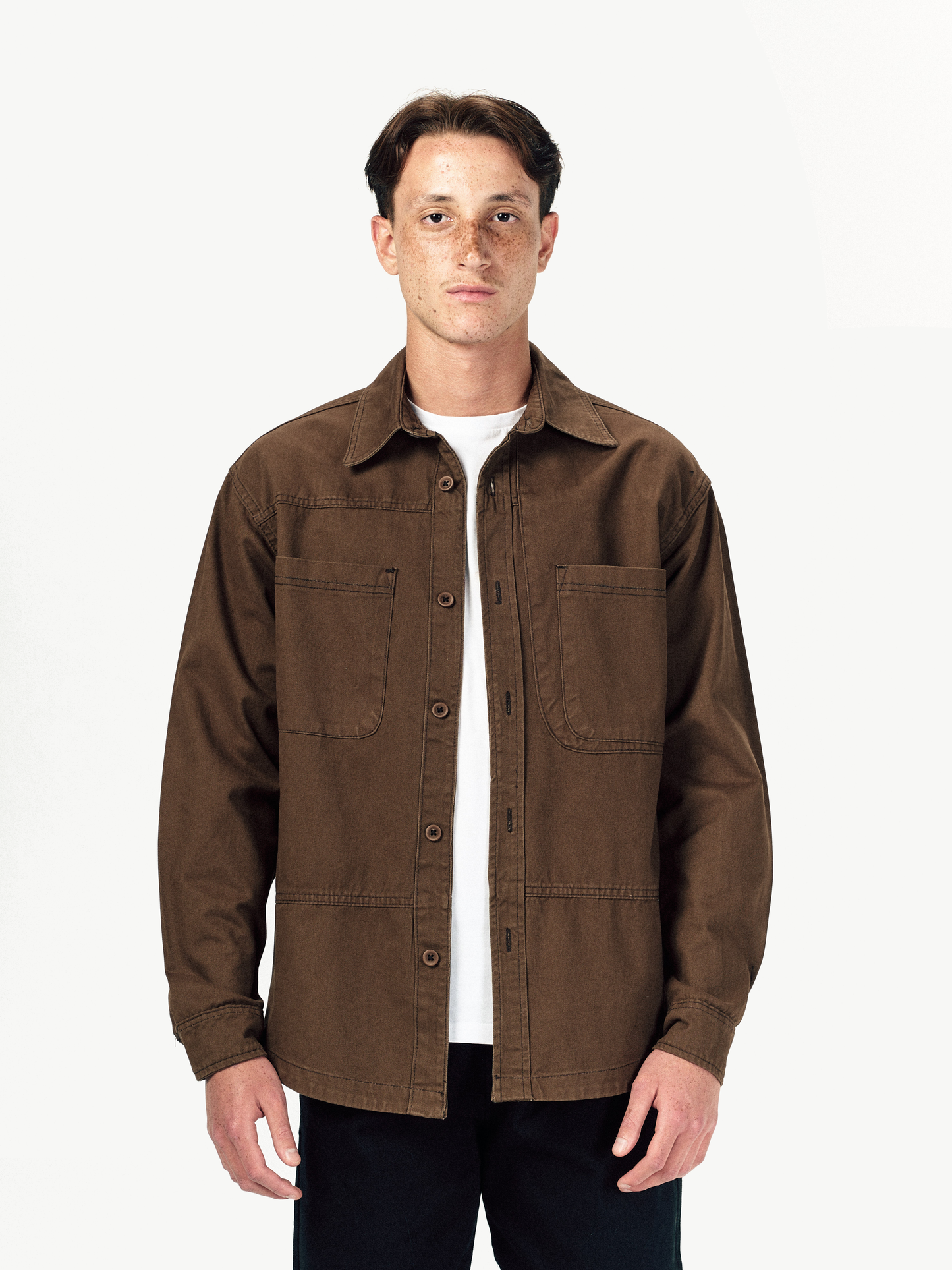 LOW FOLD JACKET-BROWN