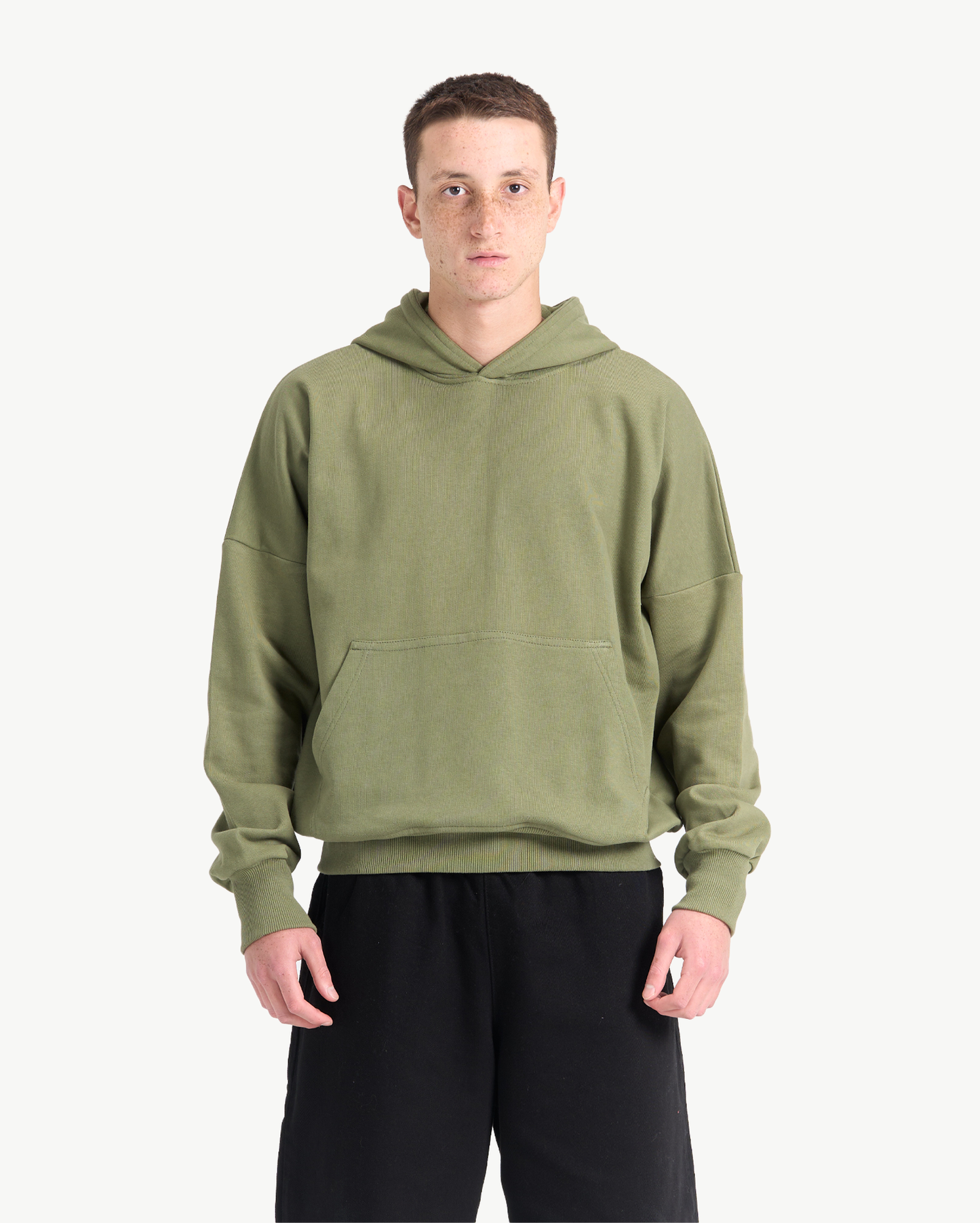 SOLID HOODIE - OLIVE