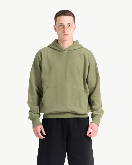 SOLID HOODIE - OLIVE