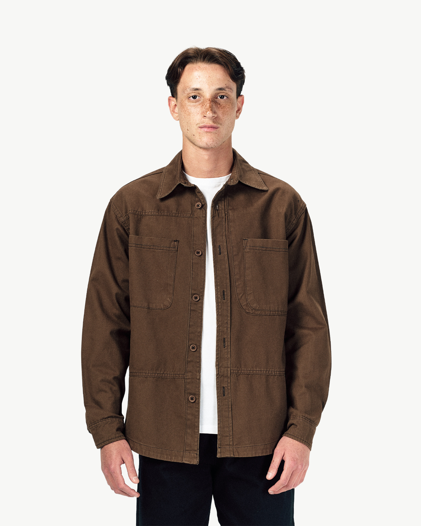 LOW FOLD JACKET-BROWN
