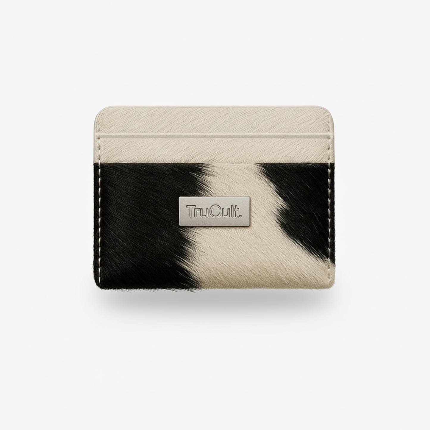 Tru Cowhide Cardholder-Black&White