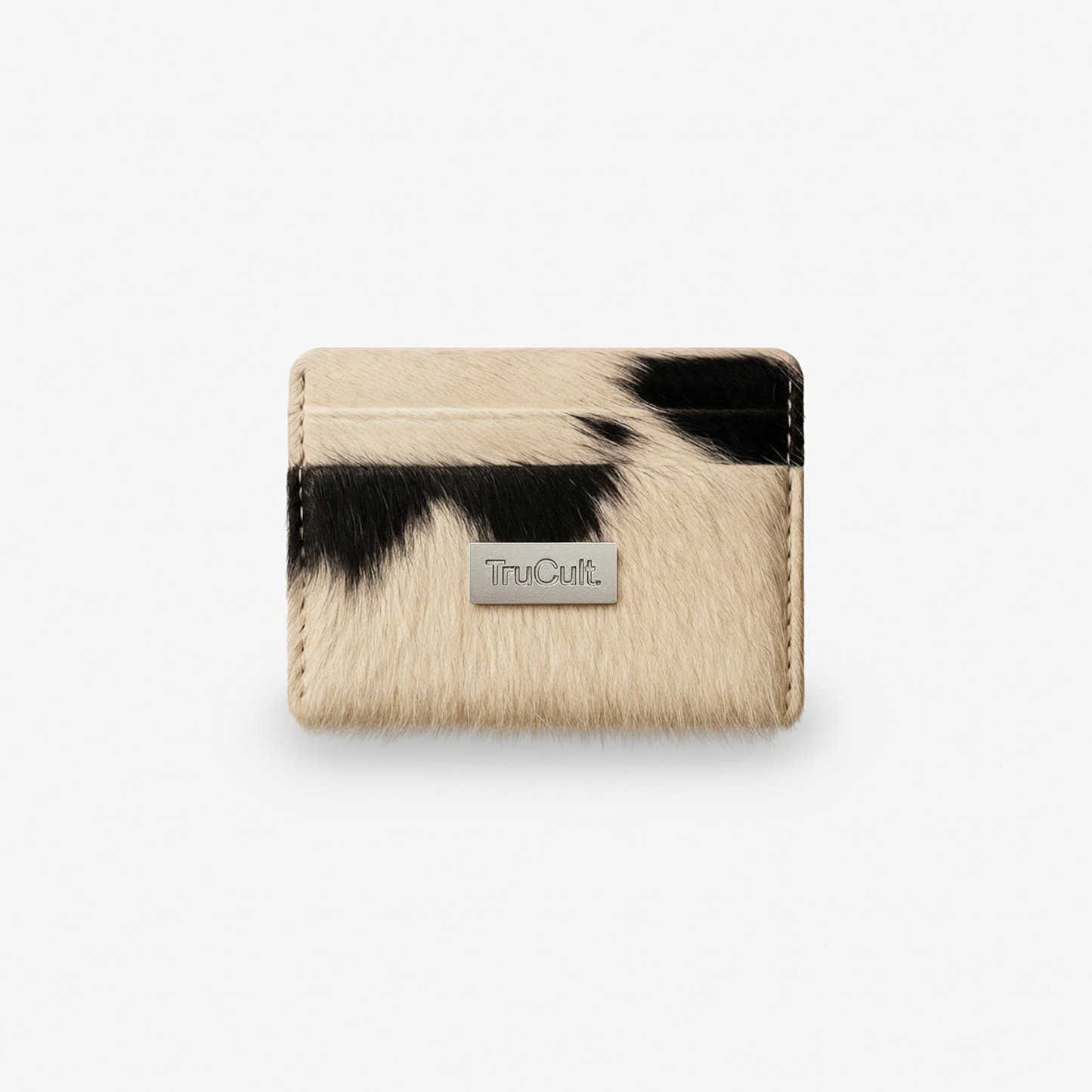 Tru Cowhide Cardholder-White&Black