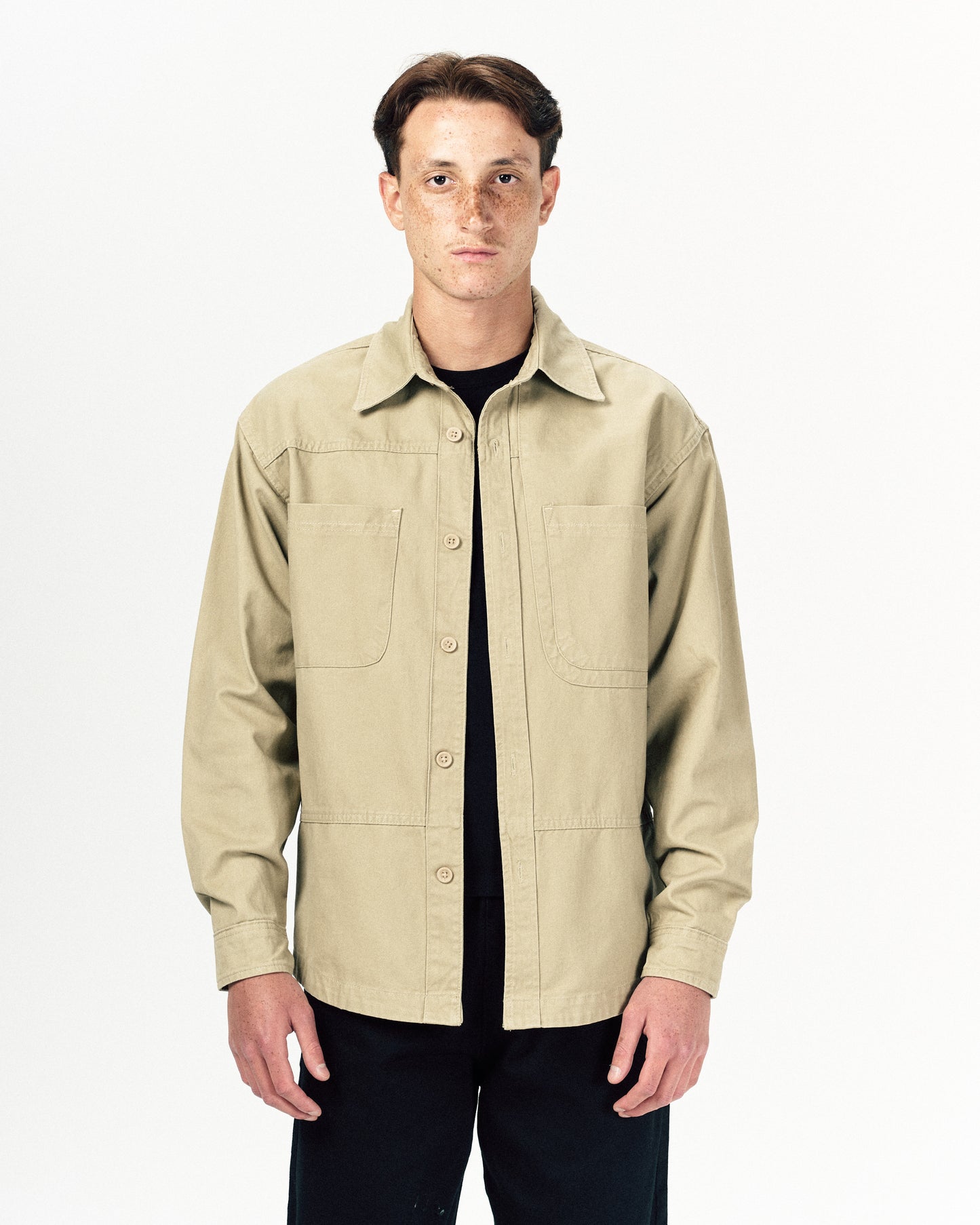Low Fold Jacket-Beige