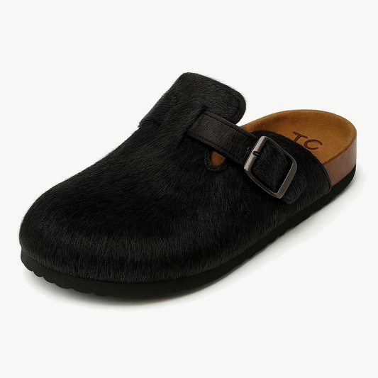 TRU COWHIDE CLOGS-BLACK